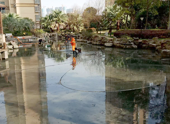 高唐景观池淤泥清理